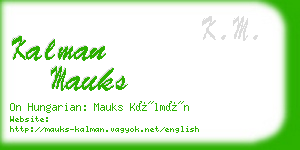 kalman mauks business card